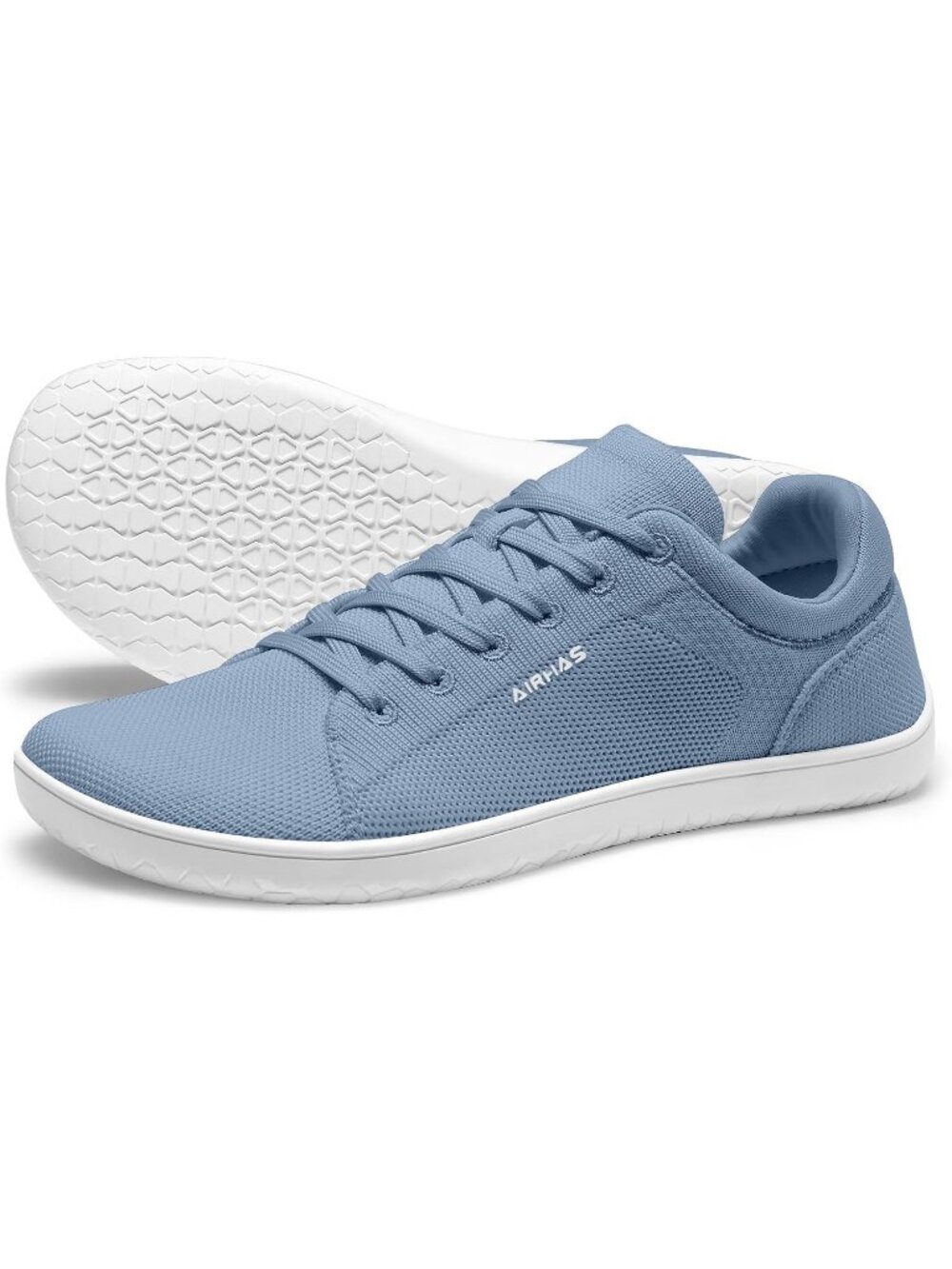 Women's Light Blue Knit Minimalist Barefoot Zero Drop Casual Walking Sneakers
